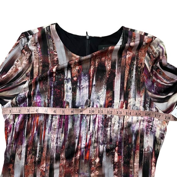 Karen Kane Amber Waves Sheath Dress XL Multicolor Polyester & Rayon Blend - Picture 6 of 9